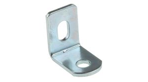 Angled Mounting Bracket 15mm Steel Silver Pack of 10 pieces
